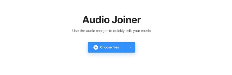 Clideo Schritt 1 | Audio Joiner Online