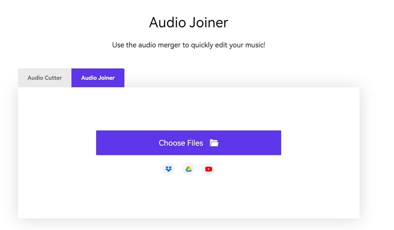 media.io Schritt 1 | Audio Joiner Online