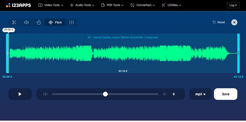 Online Pitch Shifter step 3 | change voice pitch