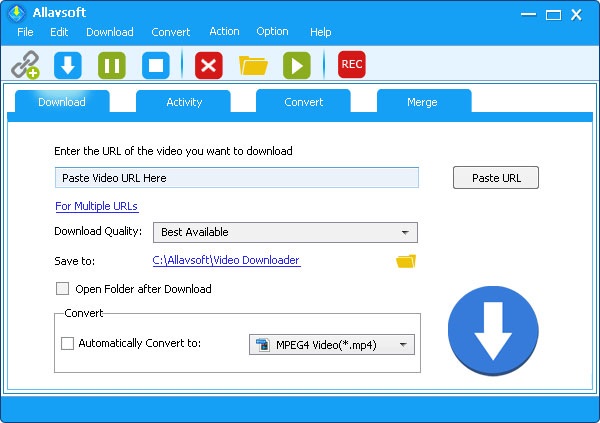 Allavsoft step 1 | facebook video to mp4
