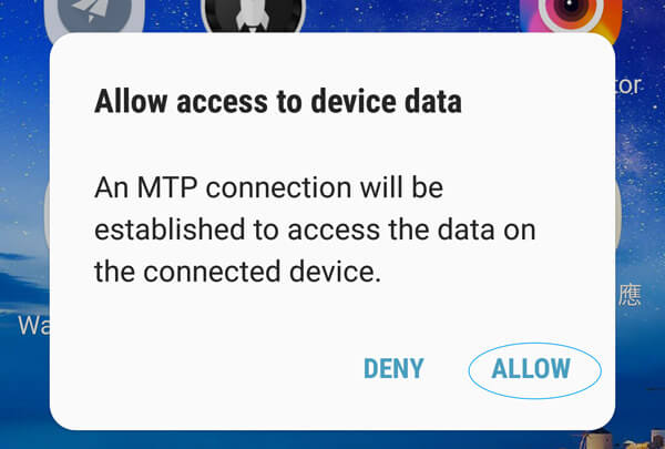 allow mtp | connect phone device