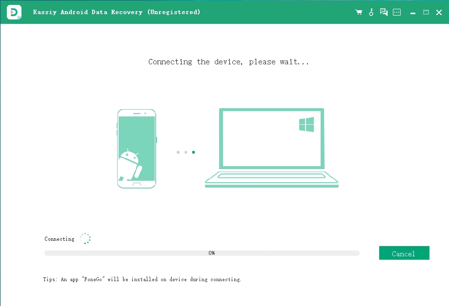 Using Eassiy Android Data Recovery step 1 | recover deleted photos Android