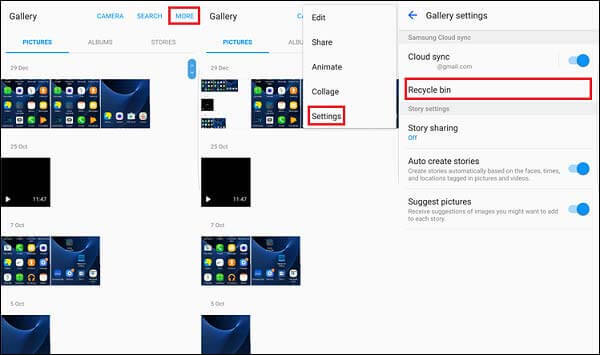 from Gallery | android recycle bin recovery