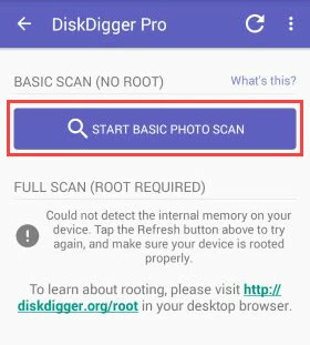 Use Best Deleted Photo Recovery App step 1 | recover deleted photos Android
