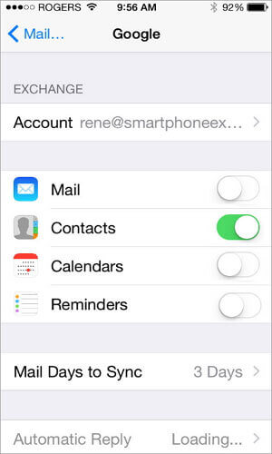 by Email | transfer data from android to iphone