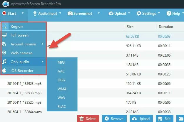 ビデオを録画する ステップ 2 | PC用のapowersoftスクリーンレコーダー