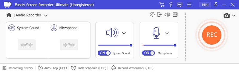 Eassiy screen recorder ultimate step 2 | record audio from youtube