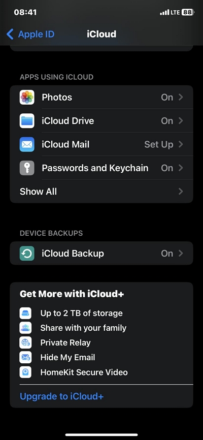 Backup My Videos to iCloud step 4 | icloud video recovery