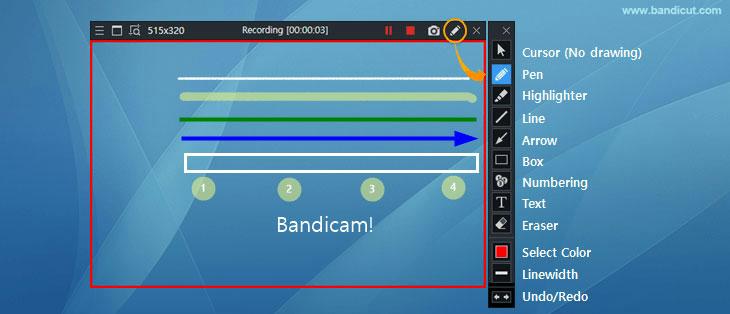 bandicam annotation tools | bandicam