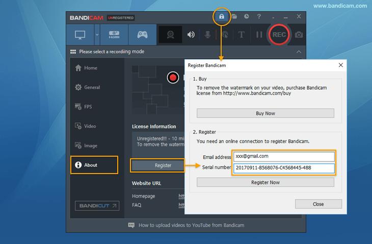 Use Bandicam Screen Recorder step 2 | bandicam