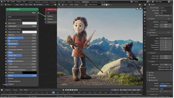 Blender | photo video editor with song 