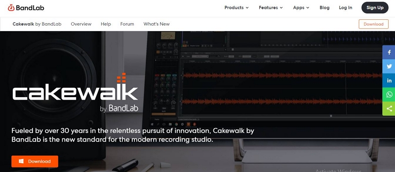 Cakewalk by Bandlab | Best Audio Editor Software