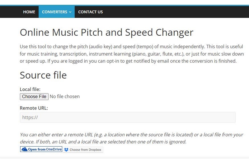 音楽のピッチと速度を変更する | MP3テンポチェンジャー