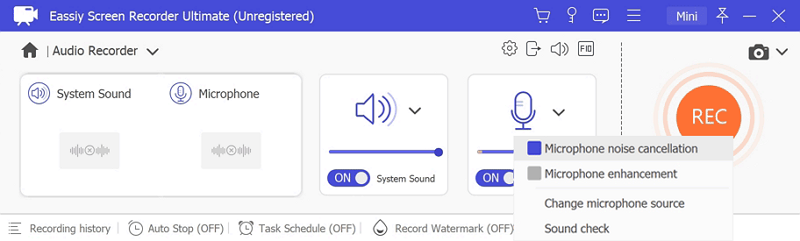 turn on microphone noise cancellation