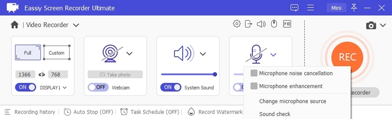 choose microphone setting