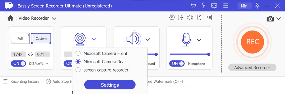 choose a webcamera