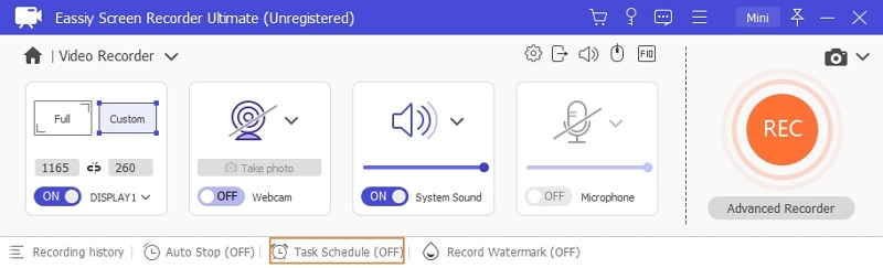 click task schedule