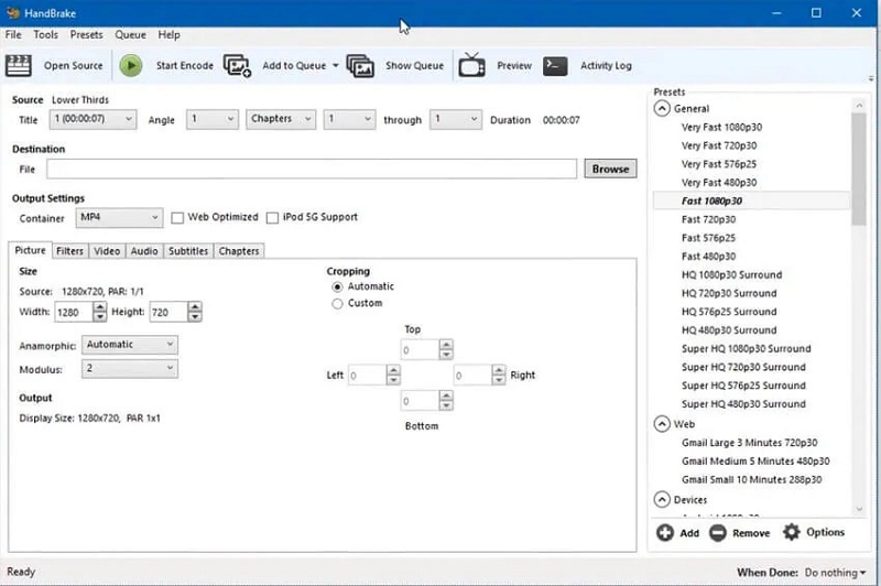 Using HandBrake step 2 | how to compress imovie video