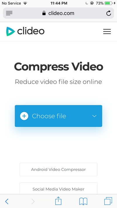 Compress iPhone Video Online step 2 | how to compress a video on iphone