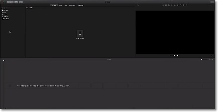 on iMovie step 1 | compress video quicktime