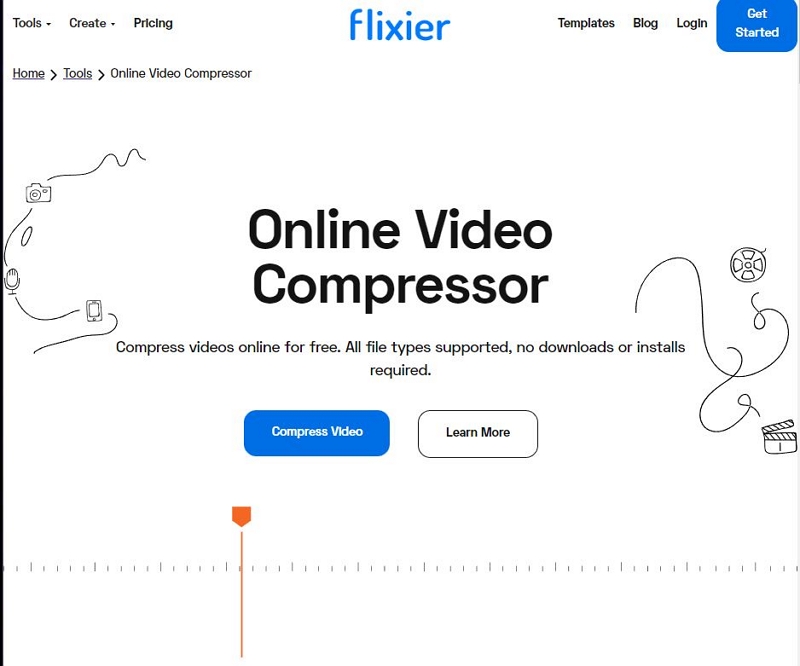 by Flixier step 1 | google drive compress video