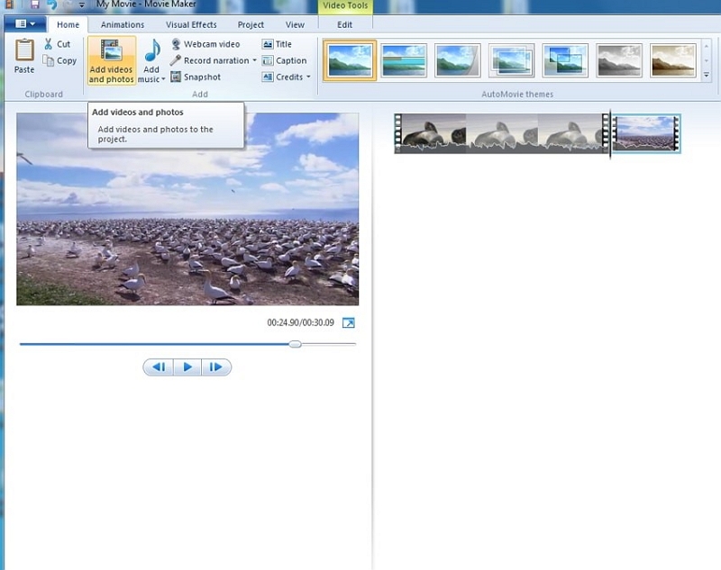 with Windows Movie Maker step 1 | google drive compress video