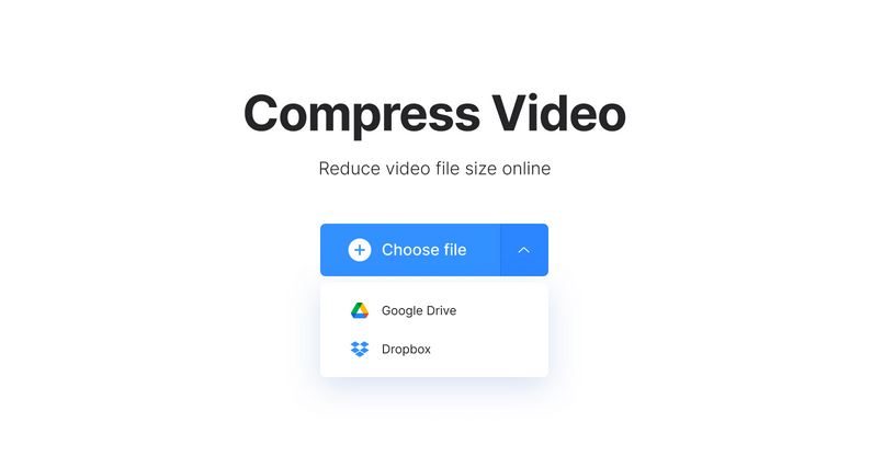 Using Clideo step 1 | compress 4k video