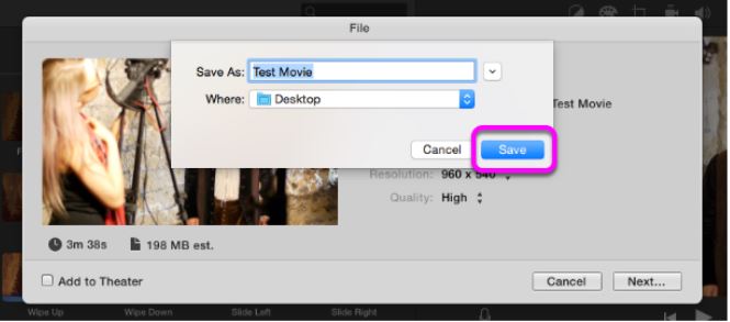 with iMovie step 3 | how to make video smaller for email
