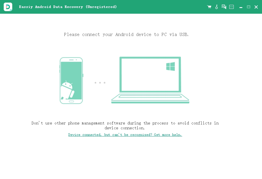 Eassiy Android Data Recovery step 1 | recover deleted voicemail android