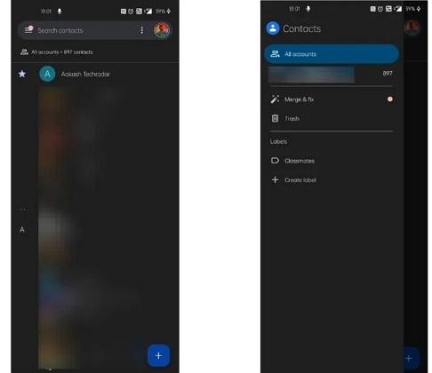 Verwendung der Kontakte-App Schritt 1 | Gelöschten Kontakt Android wiederherstellen
