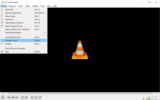 VLC Media Player ステップ 2 で | webm から mp4