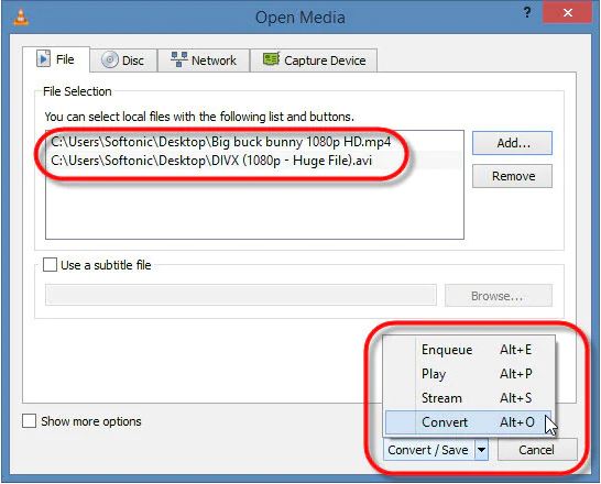 VLC Media Player step 2 | convert avi to mp4