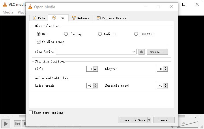 by VLC Media Player step 4 | convert dvd to mp4