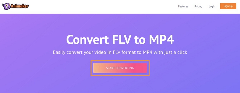 with Animaker step 1 | how to convert flv to mp4