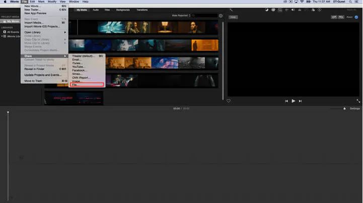 with iMovie step 4 | Convert MOV to MP4 on Mac