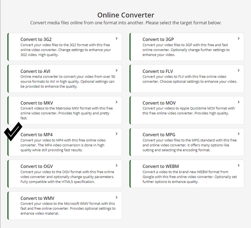 Using Online-Convert step 3 | convert mov to mp4