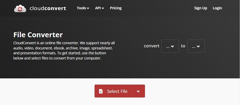 CloudConvert ステップ 1 を使用 | MacでMOVをMP4に変換