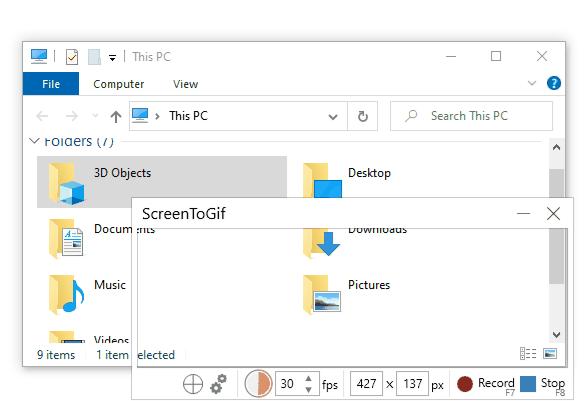 Verwenden Sie ScreenToGif Schritt 2 | Mac-Aufnahmebildschirm gif