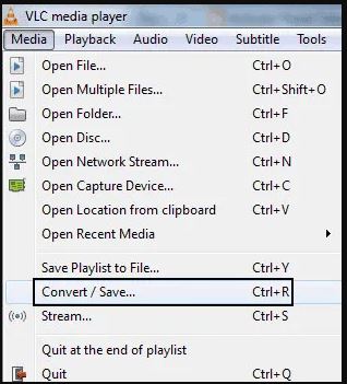 VLC Media Player Schritt 1 | Ändern Sie die Bitrate von MP3