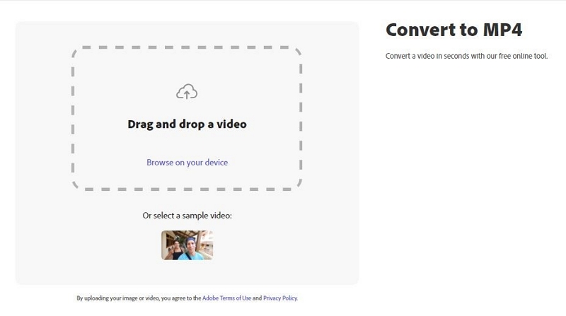 by Adobe Express step 2 | convert video to mp4