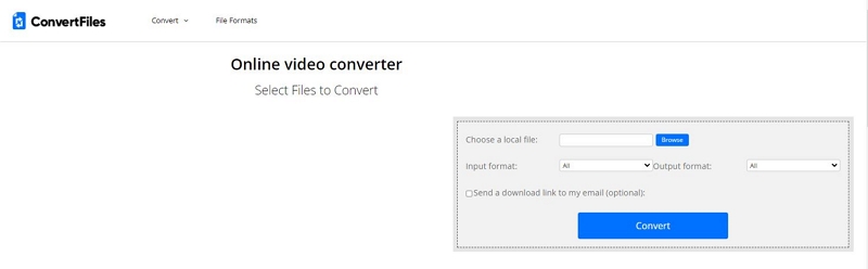 via ConvertFiles step 1 | convert video to mp4