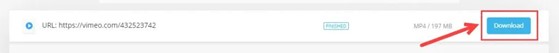 via Convertio step 5 | vimeo to mp4
