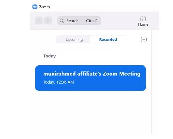 Zoomクライアントアプリでステップ2 | ズーム録画をmp4に変換