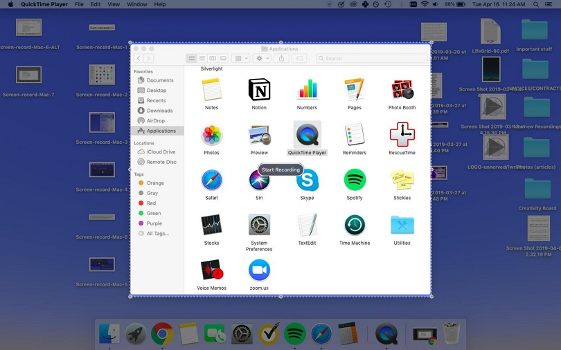 QuickTime für Mac Schritt 4 | Bildschirmaufnahme auf pc