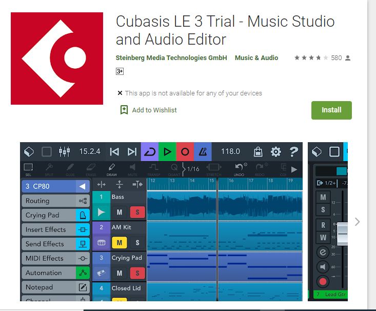 Cubase 3 | Eassiy Audio Editor für Android