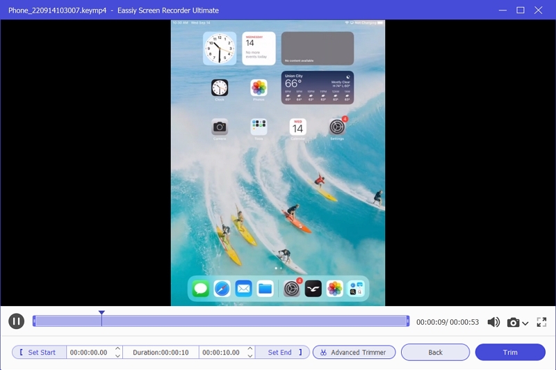 Eassiy screen recorder ultimate step 7 | how to screen record on iphone
