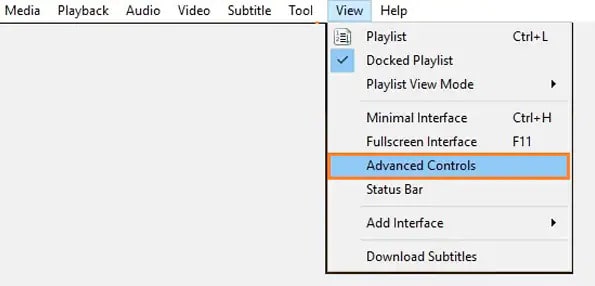 cut audio with VLC step 1