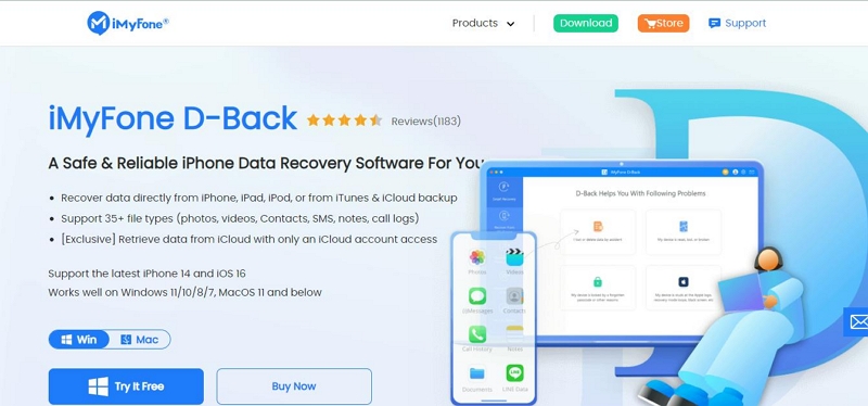 iMyFone D-Back | ios data recovery
