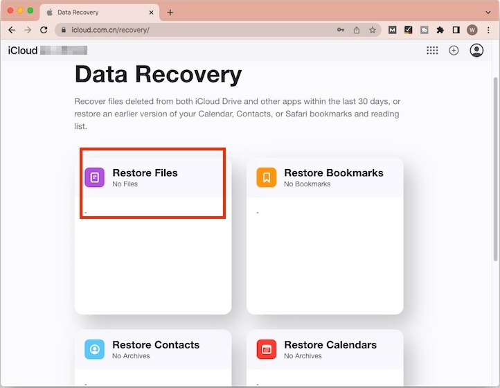 with iCloud Backup step 3 | sd card recovery mac