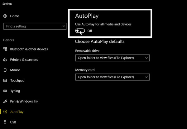 disable autoplay windows 10 | connect phone device